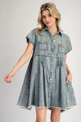 Chic Denim Dress Mini Denim Skirt