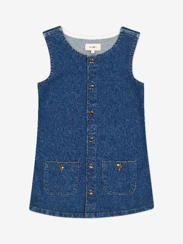 DL1961 Girls Hana Denim Dress in Blue Boho Denim Skirt