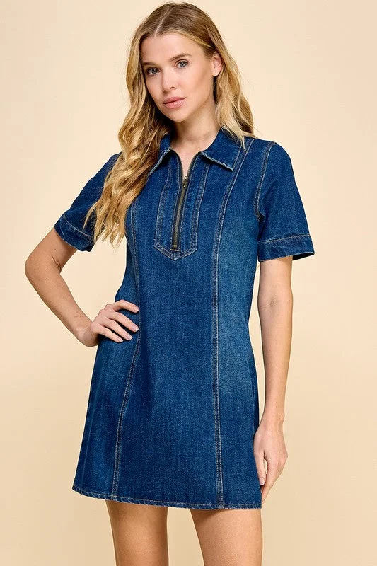 Dance Dark Denim Dress Stretch Denim Skirt