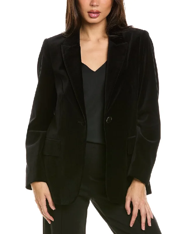 Kobi Halperin Ramsey Velvet Blazer Women’s Black Blazer