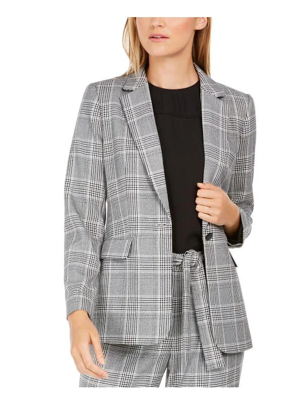 Petites Womens Suit Separate Business One-Button Blazer Layered Women’s Blazer