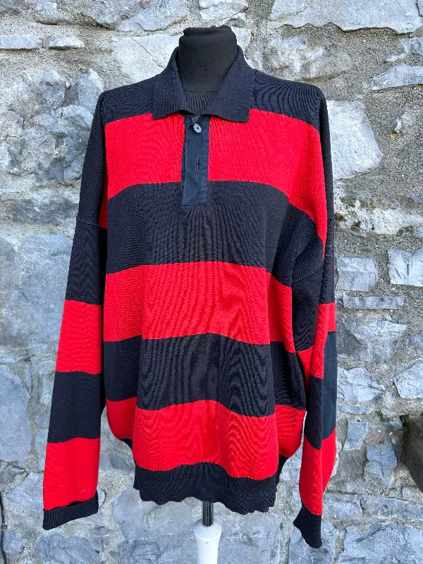 90s red&navy sweatshirt XL Women’s Sweater Pullover