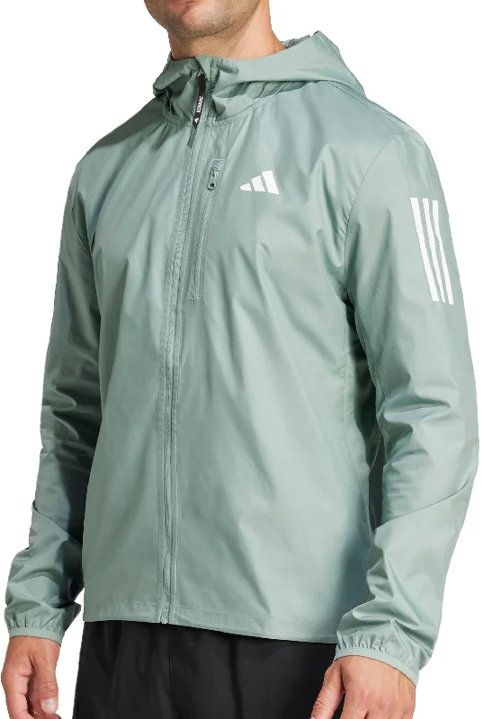 adidas Own The Run Mens Running Jacket - Green Women's cheap jackets