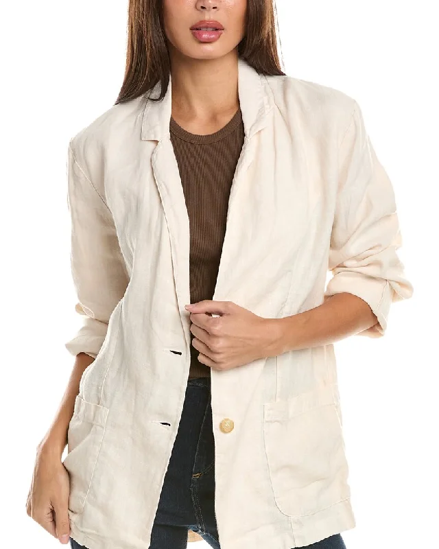 Velvet by Graham & Spencer Cassie Linen Blazer Elegant Office Blazer