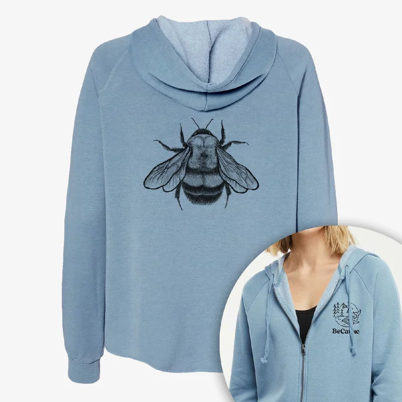 Bombus Affinis - Rusty-Patched Bumble Bee - Women's Cali Wave Zip-Up Sweatshirt Hoodie Sweatshirt for Fall