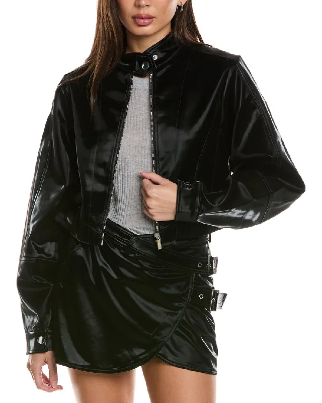 WeWoreWhat Cropped Moto Jacket Elegant Blazer Look