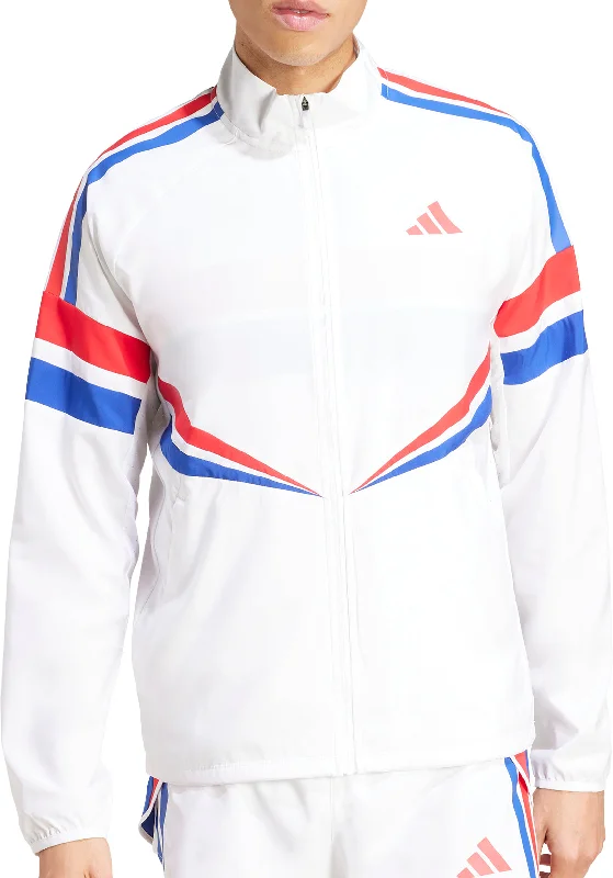 adidas Adizero Retro Mens Running Jacket - White Women's Gucci jackets