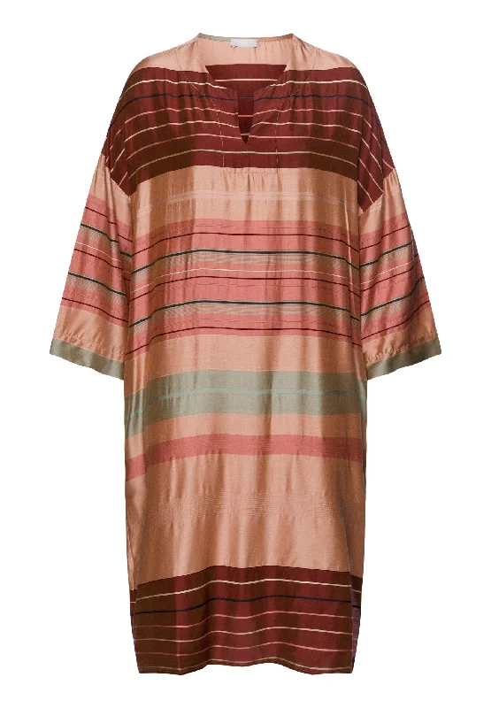 Hannah Caftan | Earth Tanned Stripe 74860-2166 Loungewear pajama sets