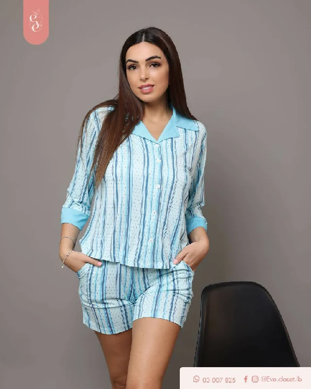 EVE.CLOSET Short Sleeve Striped Pajamas Budget-friendly pajama sets