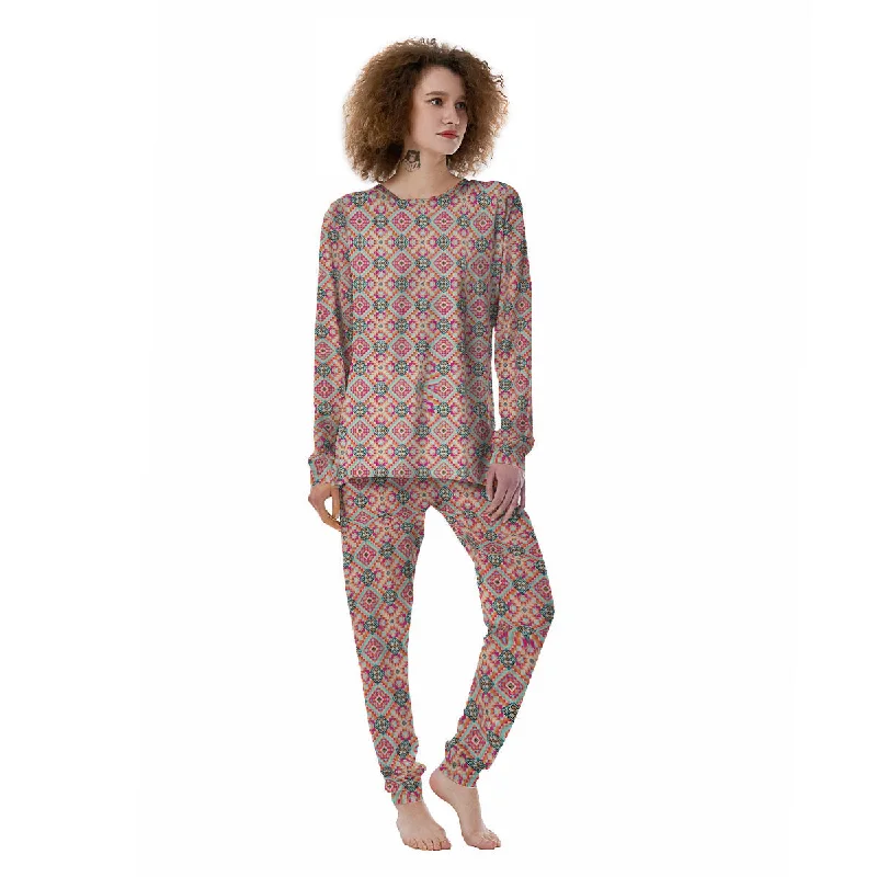 Navajo Geometric Native Print Women's Pajamas Sleepwear pajama sets