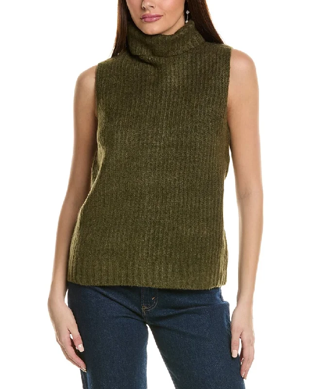 Wayf Turtleneck Wool-Blend Sweater Zip-up sweaters