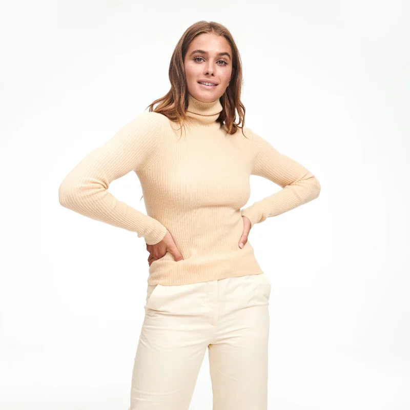 Cashmere Ribbed Turtleneck Best sweaters for cold weather