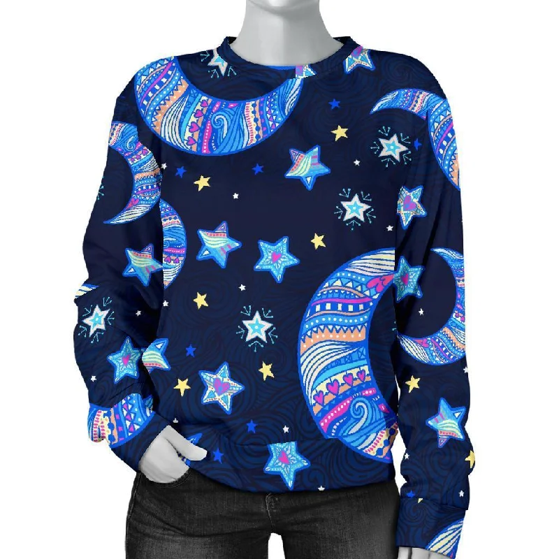 Celestial Pattern Print Women's Sweatshirt Fashionable sweaters