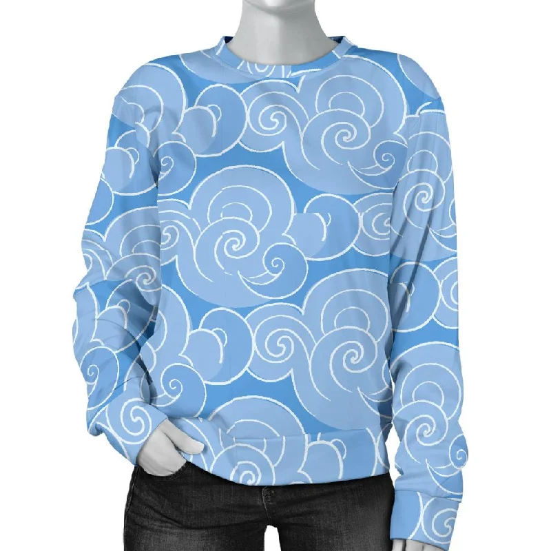 Cloud Pattern Print Women's Sweatshirt Moisture-wicking sweaters