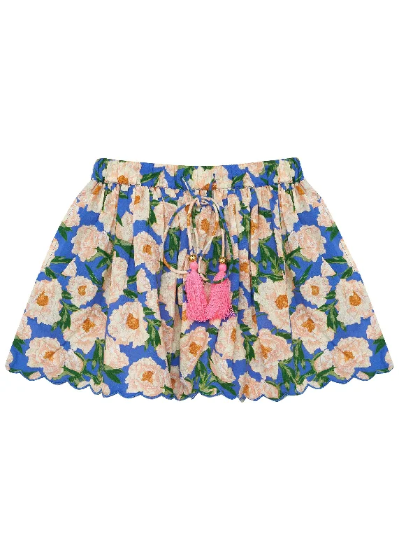 Anna Skirt-Soirée Bouquet Bondi Blue Stretchy unclassified skirts