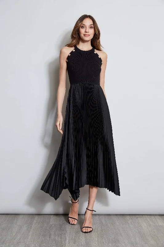 Pleated Halter Midi Dress Zara midi dresses