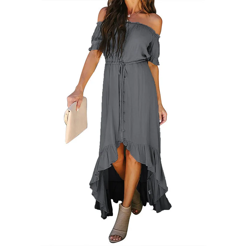 My Forte Off The Shoulder High Low Maxi Dress Beach maxi dresses