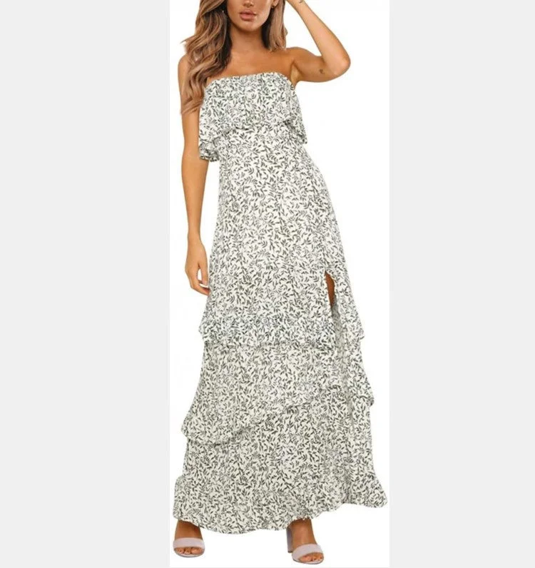 Naiza Strapless Floral Maxi Dress - Sand Must-have maxi dresses for this season