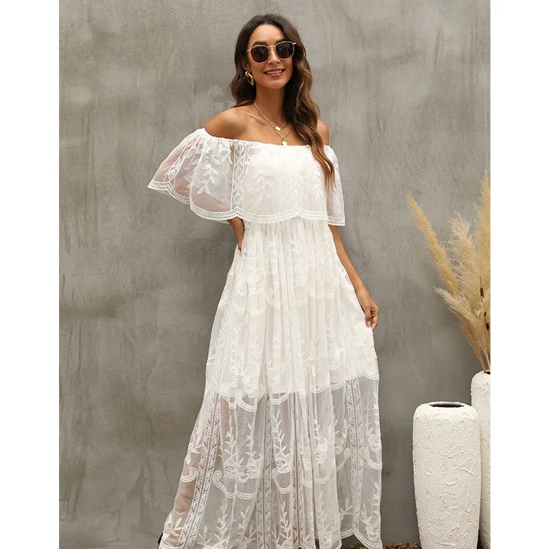 Our Together Is Forever Off The Shoulder Lace Maxi Dress Anniversary maxi dresses