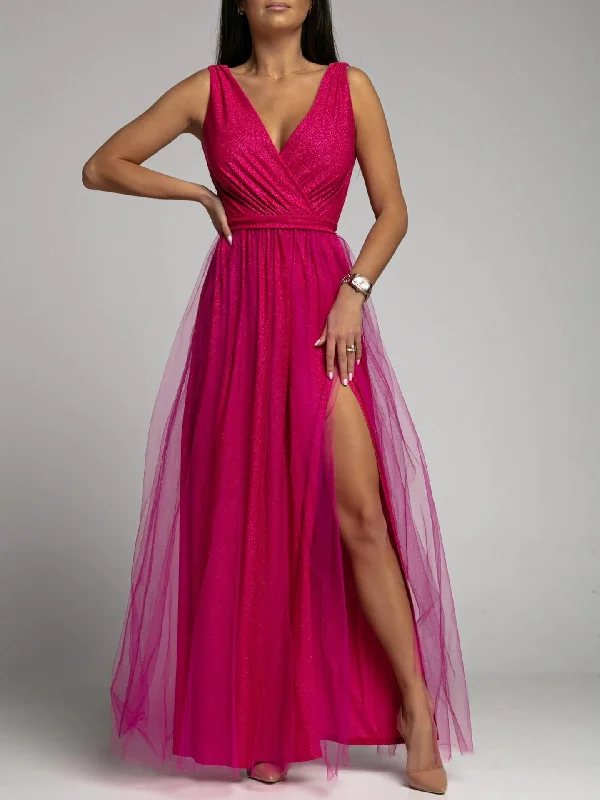 Petal Dust Maxi Dress - Magenta Trendy maxi dresses under $50