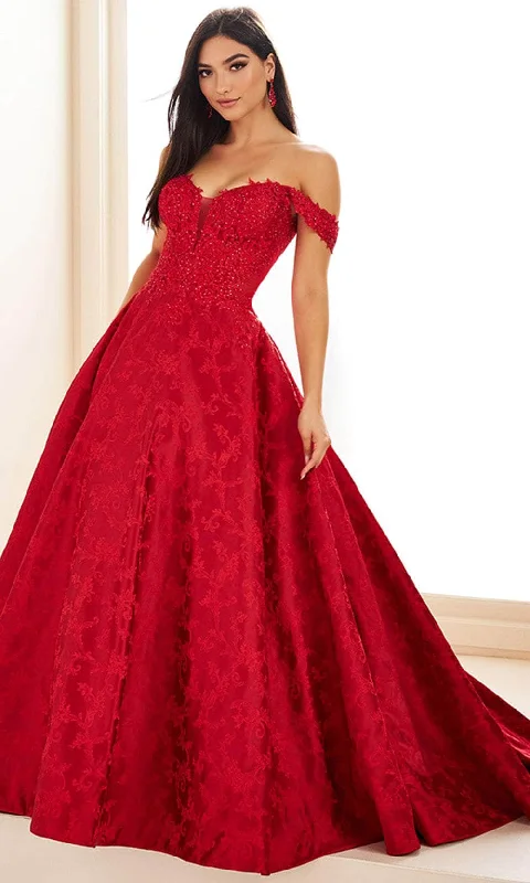 Ellie Wilde EW36078 - Brocade Off-Shoulder Ballgown Men's party outfits