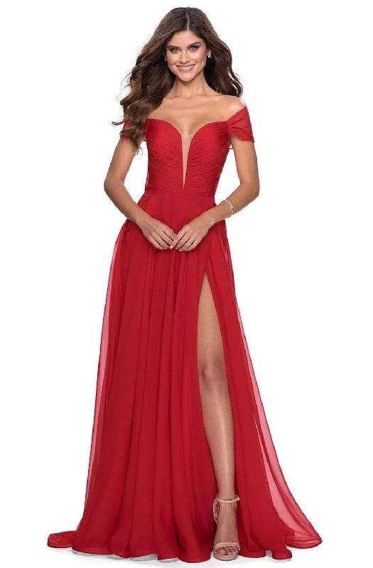 La Femme - Deep Sweetheart A-Line Evening Dress 28546SC Best party dresses for wedding guests