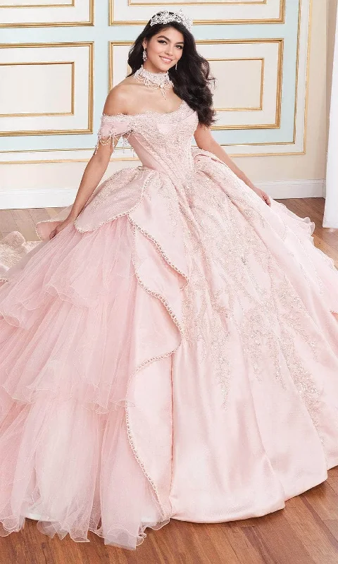 Princesa by Ariana Vara PR70102 - Embellished Off-Shoulder Ball Gown Maternity party dresses