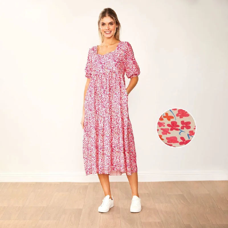 Delta Dress (Fuschia Floral) Summer floral dresses