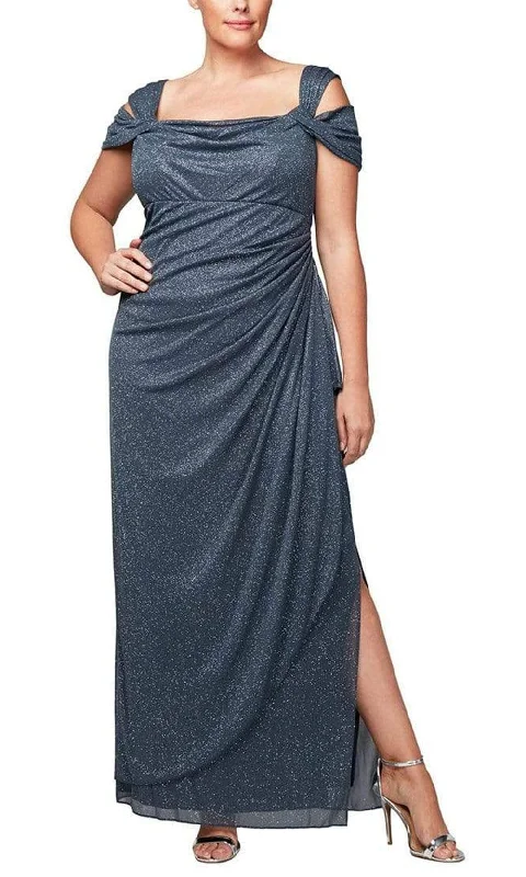 Alex Evenings - 433026 Cold Shoulder Square Neck Evening Dress Casual unclassified dresses