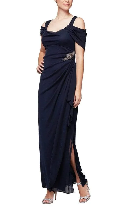 Alex Evenings - Brooch Ornate Drape Evening Dress 232902 Beach unclassified dresses