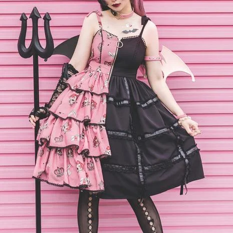 Bird Cage Skull Lolita Dress Flowy unclassified dresses