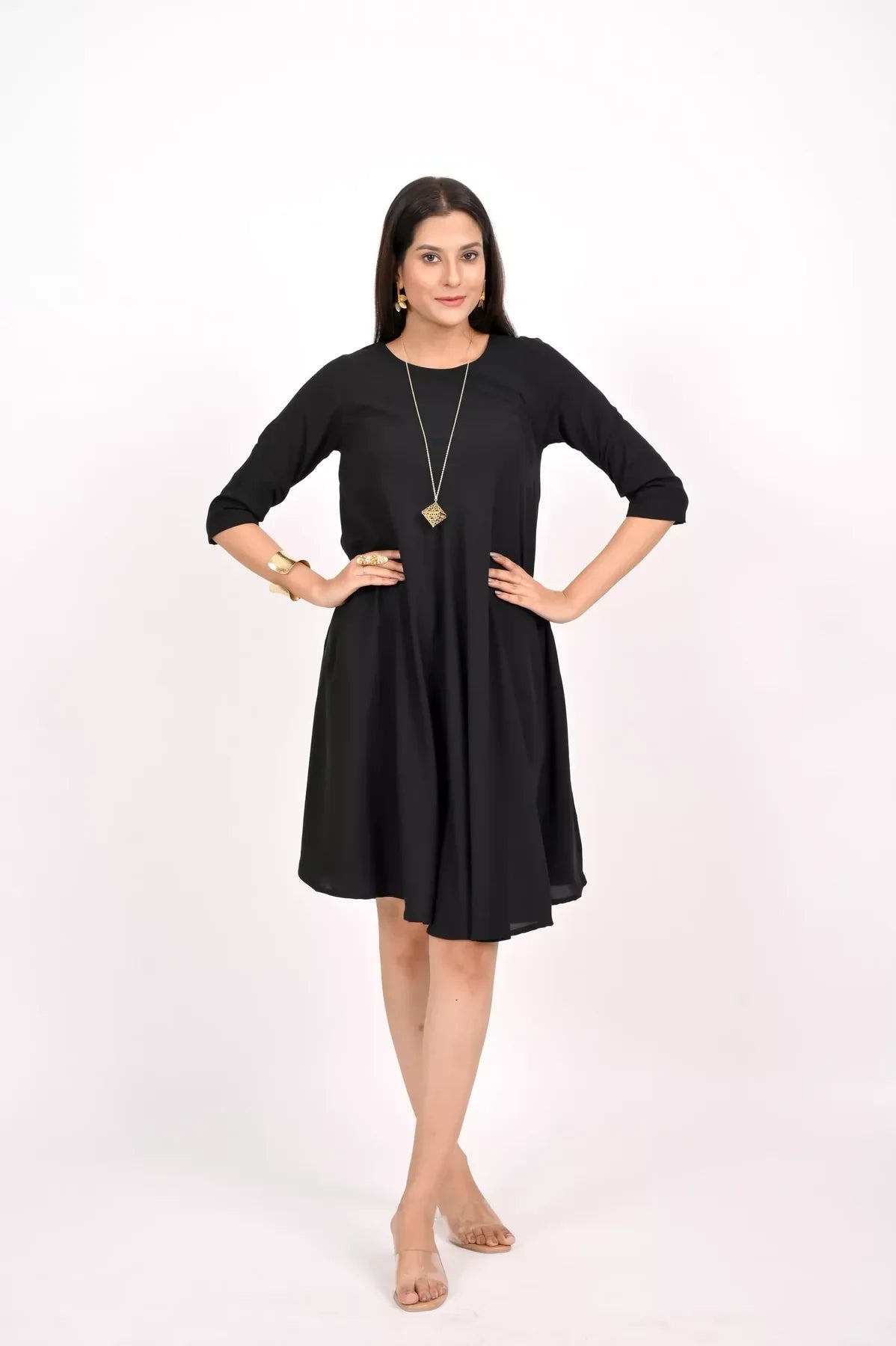 GEORGETTE FLAIRED DRESS Breathable unclassified dresses