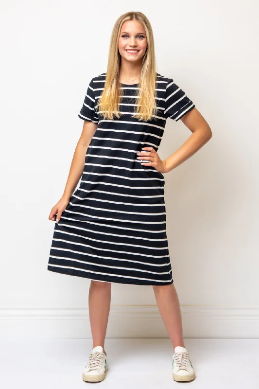 Celine Stripe Dress in Black/White Elegant evening unclassified dresses