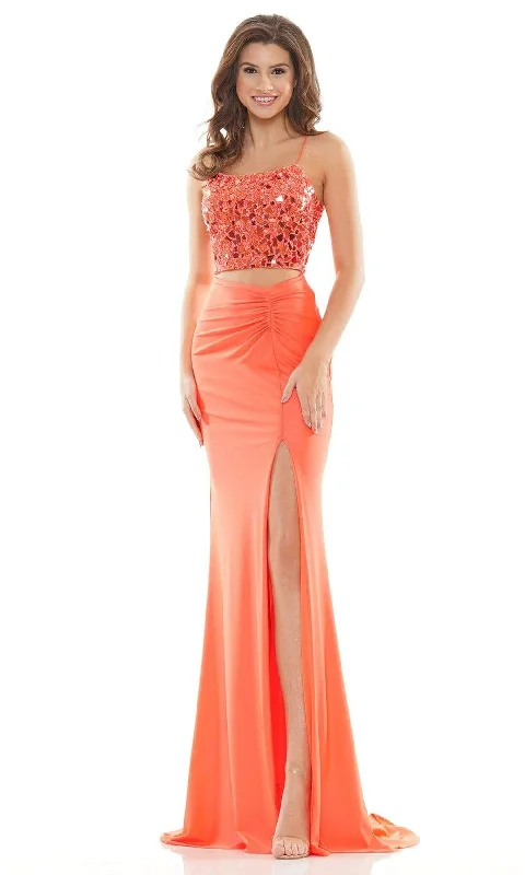 Colors Dress - 2688 Embellished Two-Piece Prom Gown Ruched unclassified dresses