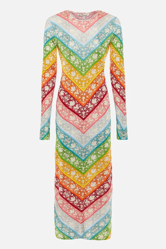 Dionne Dress Rainbow Chevron Stylish unclassified dresses