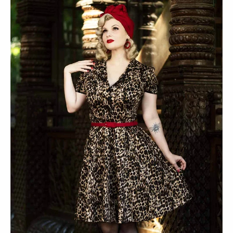 Dolly and Dotty Penelope Leopard 50s Dress Formal unclassified dresses