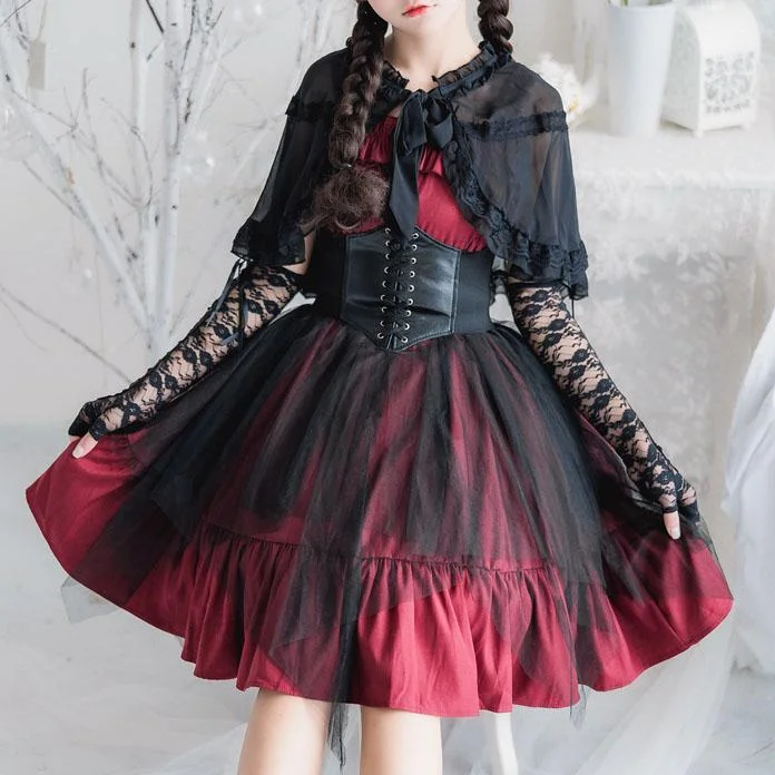 Elegant Lolita Ruffle Mesh Sleeve-less Dress SD00363 Budget-friendly unclassified dresses