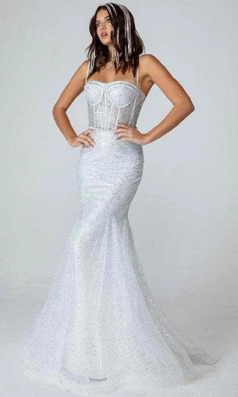 Eureka Fashion - 9911 Sleeveless Glitter Trumpet Prom Gown Summer unclassified dresses