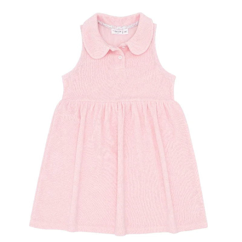 girls pink french terry tennis dress Satin unclassified dresses