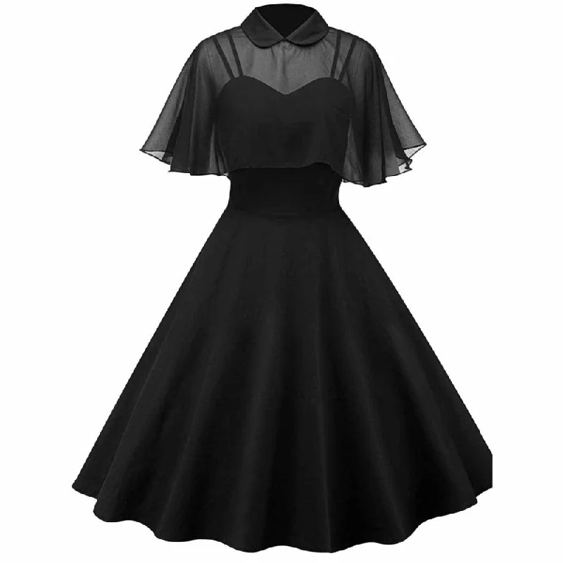 Gothic Cape Dress Dark color unclassified dresses