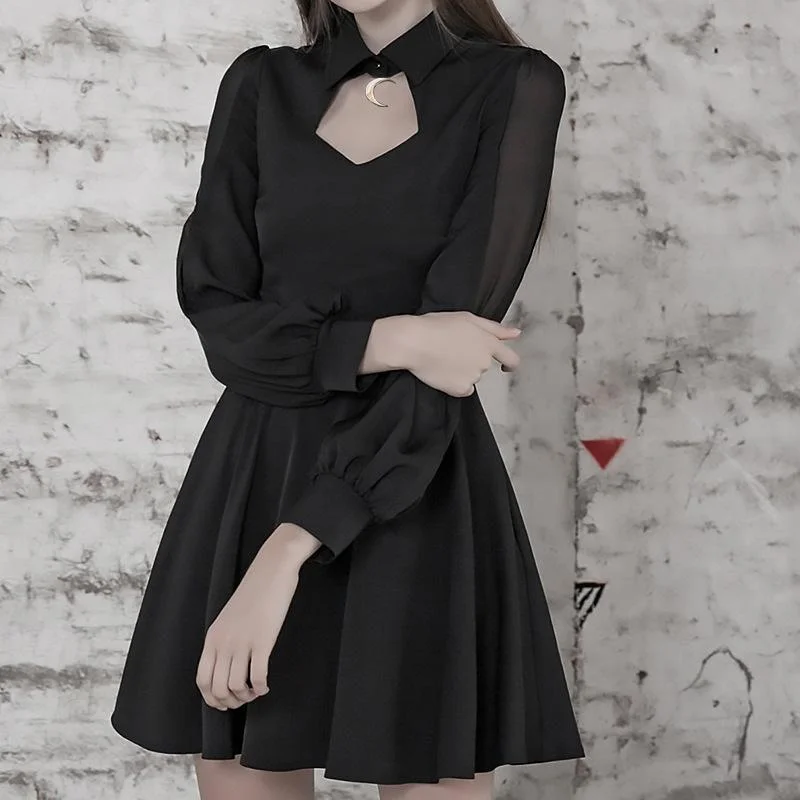 Hollow Moon Collar Dress SD00868 Bright color unclassified dresses