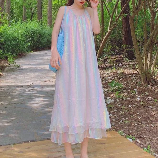 Holographic Rainbow Dress SD01072 Women's unclassified dresses