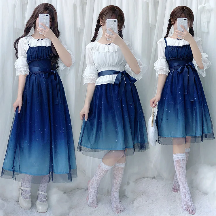 Blue Galaxy Stars Dress SD01057 Everyday wear unclassified dresses