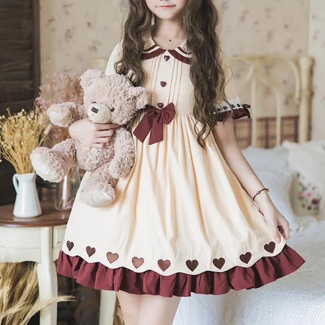 Ruffle Heart Lolita Dress SD00823 Metallic unclassified dresses