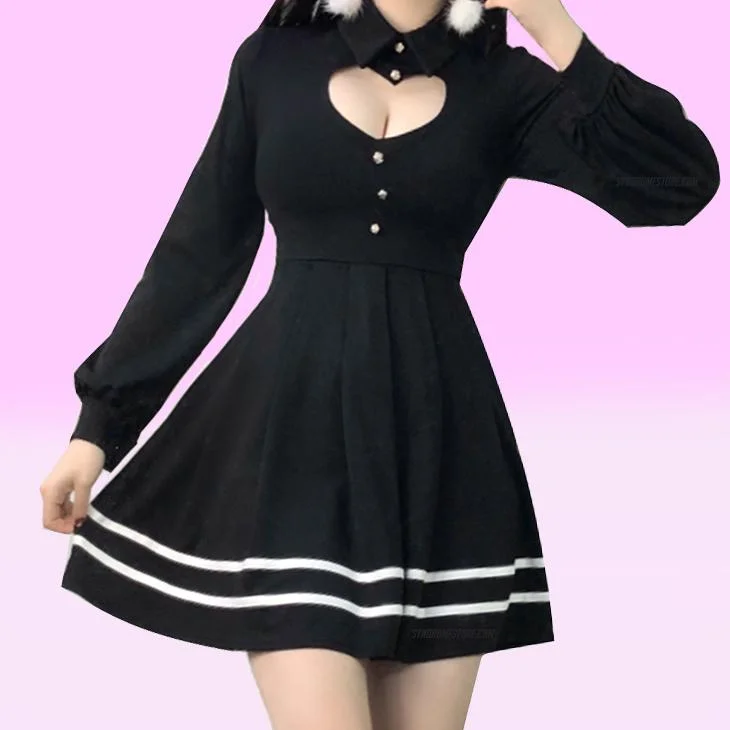 Heart Keyhole Hollow Dress SD01286 Casual chic unclassified dresses