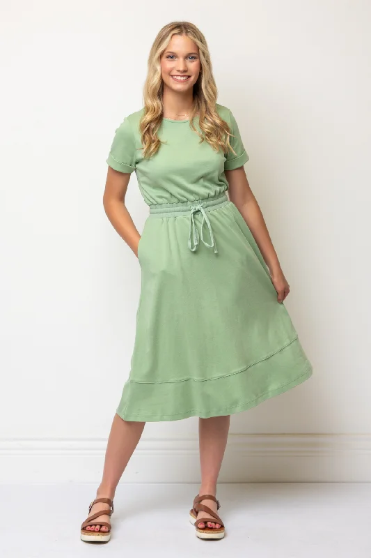 Marie Knit Dress in Green Metallic unclassified dresses