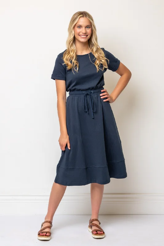 Marie Knit Dress in Navy Long sleeve unclassified dresses