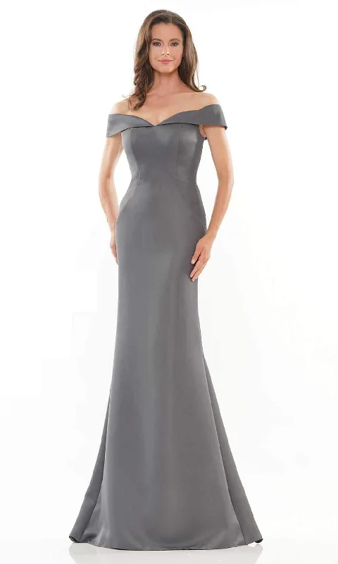 Marsoni by Colors - MV1153 Off Shoulder Satin Prom Gown One-shoulder unclassified dresses