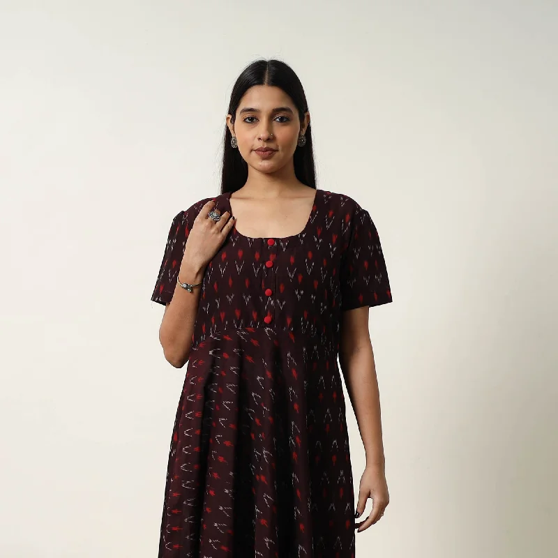 Mercerized Cotton Flared Pochampally Ikat Dress 13 Fashionable unclassified dresses