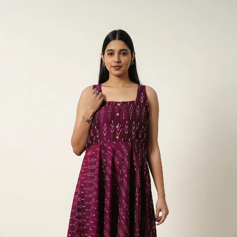 Mercerized Cotton Flared Pochampally Ikat Dress 19 Corset unclassified dresses